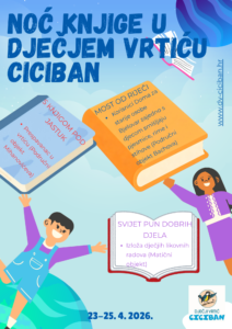 noć knjige u Dječjem vrtiću ciciban